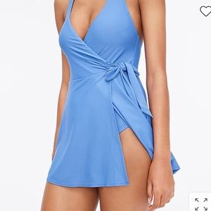 J.Crew Black Halter Wrap Swim Dress NWT